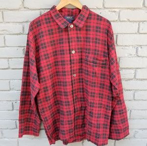 RL Polo Flanel PJ Top - Medium
